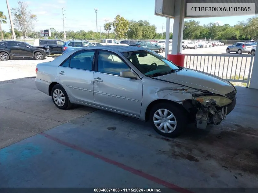 2006 Toyota Camry Le VIN: 4T1BE30KX6U105865 Lot: 40871853