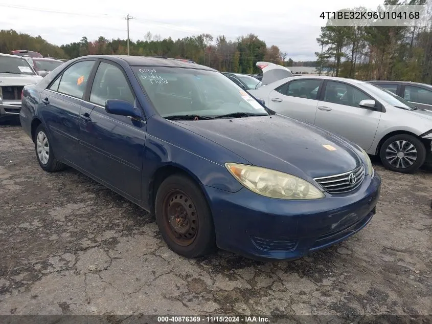 2006 Toyota Camry Le VIN: 4T1BE32K96U104168 Lot: 40876369