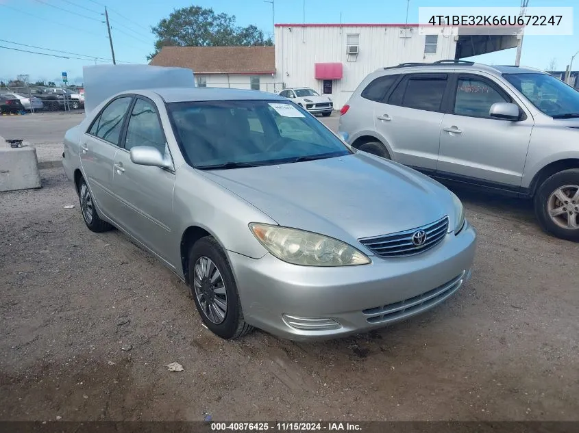 2006 Toyota Camry Le VIN: 4T1BE32K66U672247 Lot: 40876425