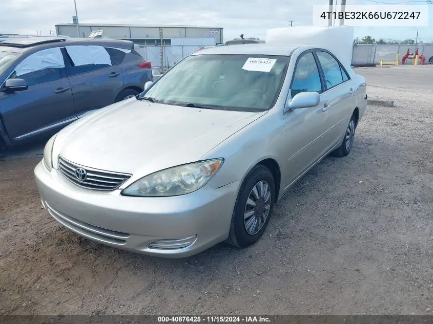 2006 Toyota Camry Le VIN: 4T1BE32K66U672247 Lot: 40876425