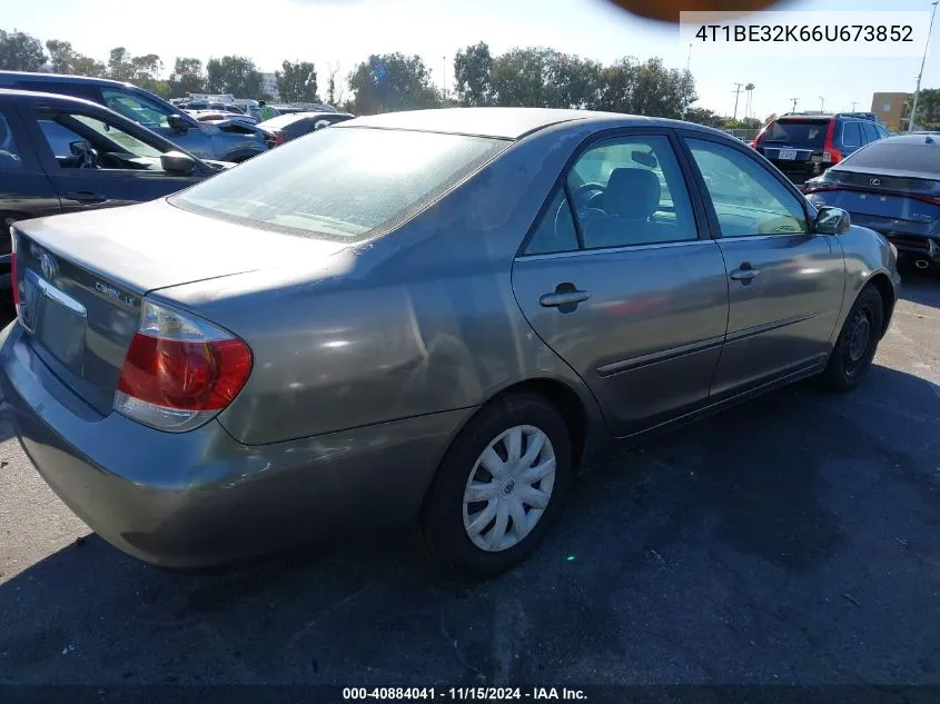 2006 Toyota Camry Le VIN: 4T1BE32K66U673852 Lot: 40884041