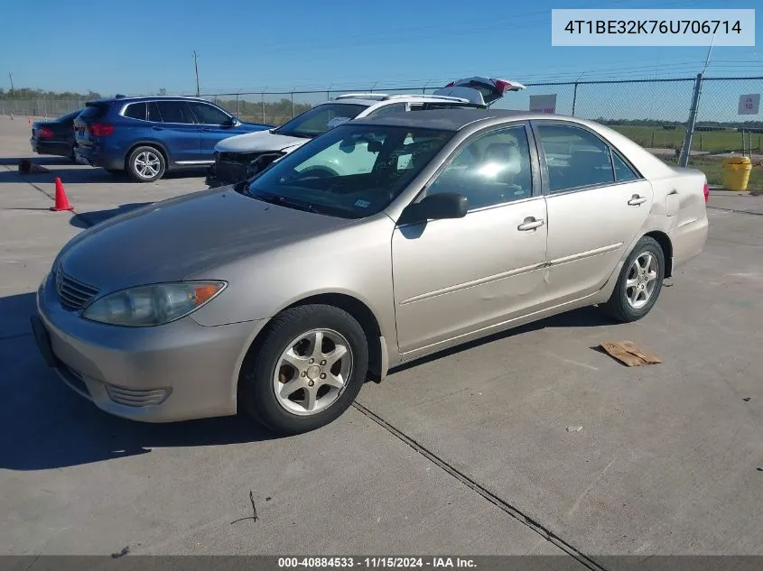 2006 Toyota Camry Le VIN: 4T1BE32K76U706714 Lot: 40884533