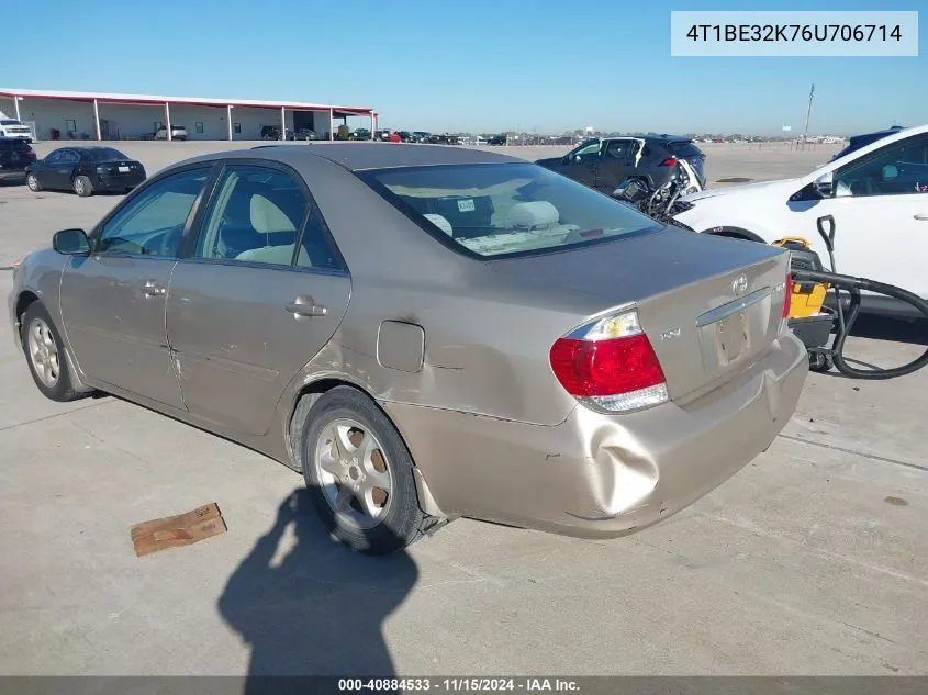 2006 Toyota Camry Le VIN: 4T1BE32K76U706714 Lot: 40884533