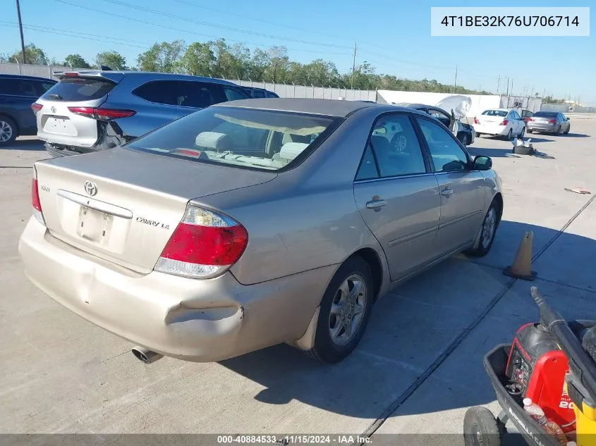 2006 Toyota Camry Le VIN: 4T1BE32K76U706714 Lot: 40884533