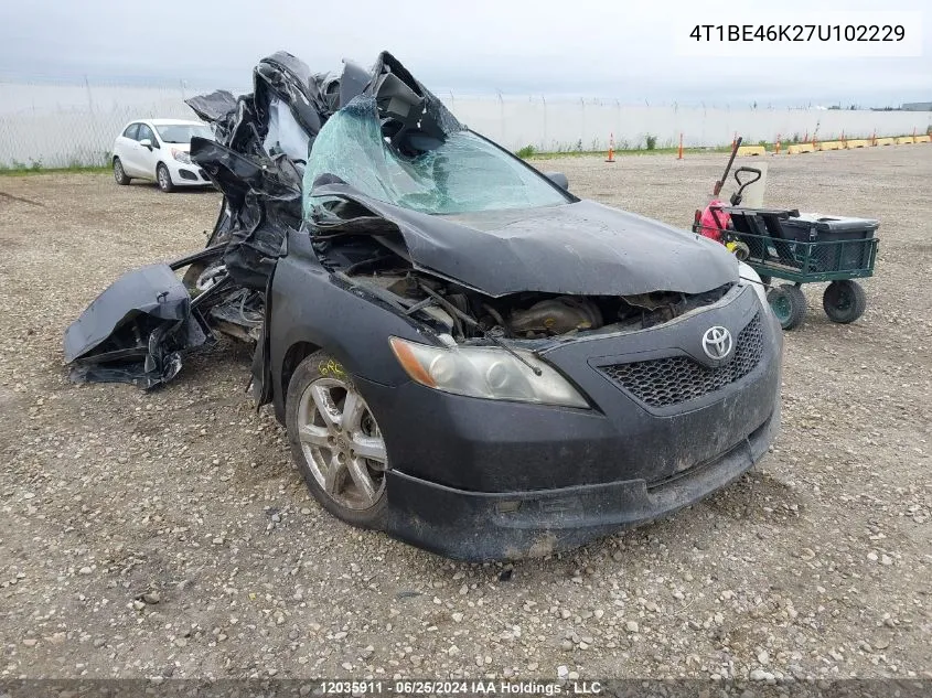 2007 Toyota Camry Le/Se VIN: 4T1BE46K27U102229 Lot: 12035911