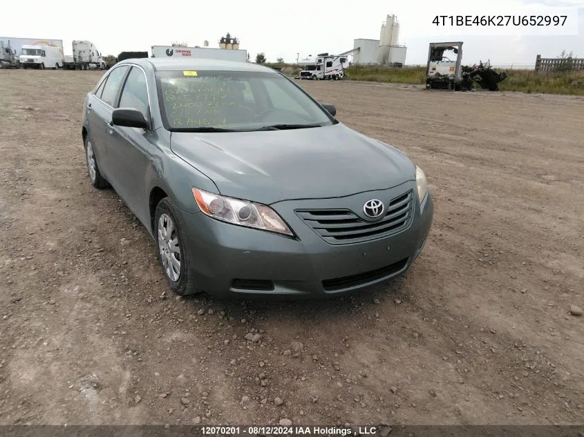 2007 Toyota Camry Le/Se VIN: 4T1BE46K27U652997 Lot: 12070201