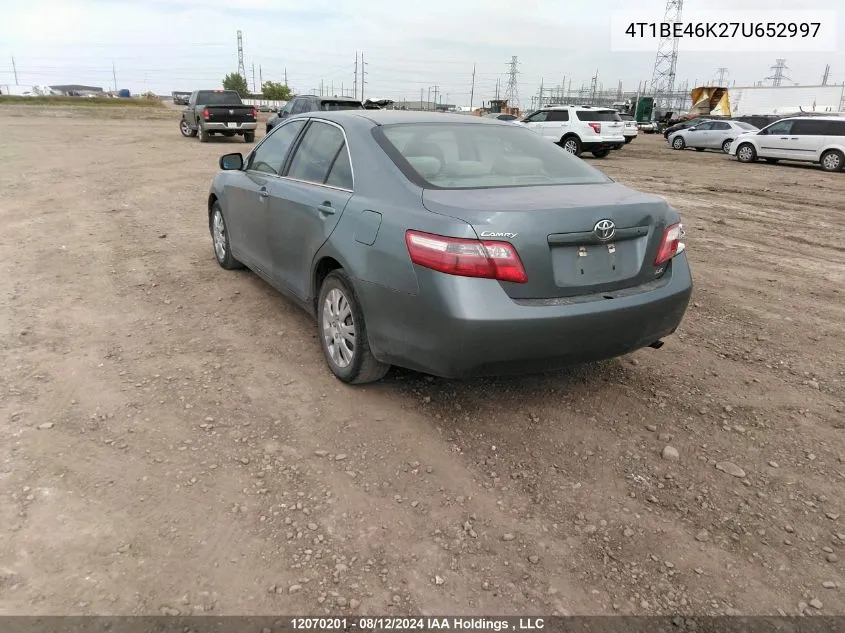 2007 Toyota Camry Le/Se VIN: 4T1BE46K27U652997 Lot: 12070201