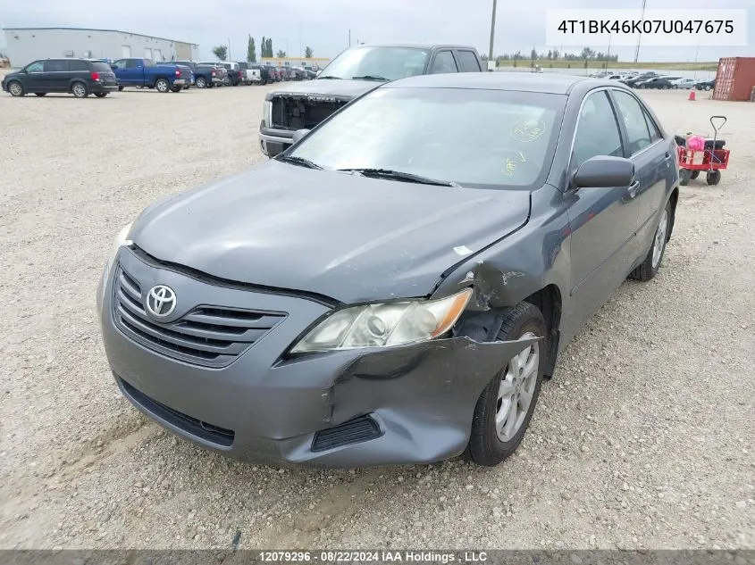 2007 Toyota Camry Le/Xle/Se VIN: 4T1BK46K07U047675 Lot: 12079296