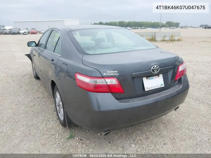 2007 Toyota Camry Le/Xle/Se VIN: 4T1BK46K07U047675 Lot: 12079296