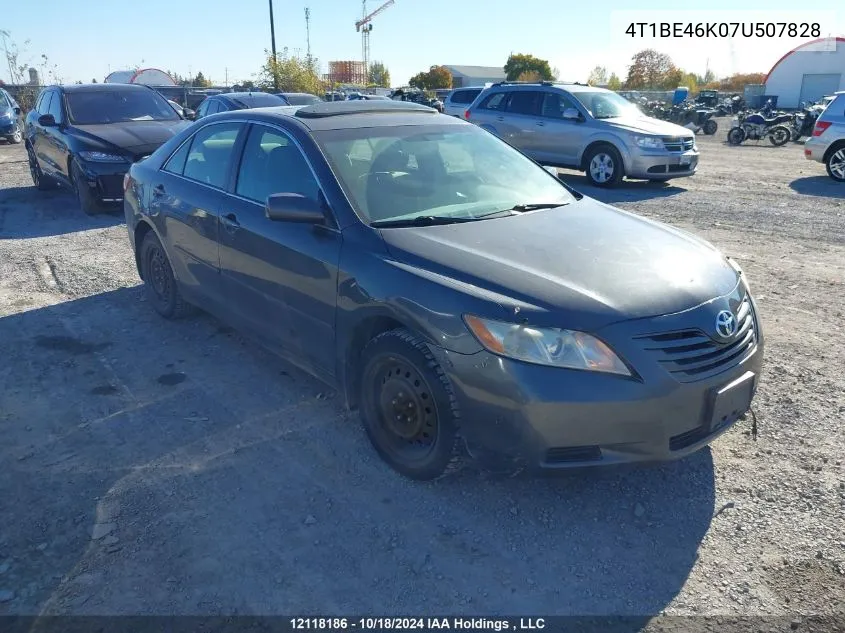 2007 Toyota Camry Ce/Le/Xle/Se VIN: 4T1BE46K07U507828 Lot: 12118186