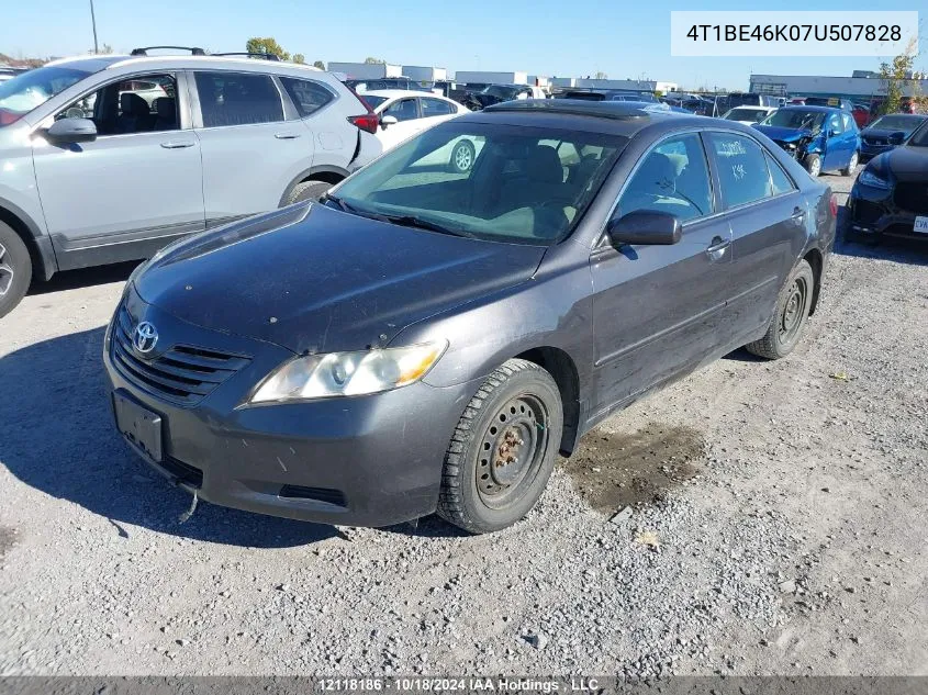 2007 Toyota Camry Ce/Le/Xle/Se VIN: 4T1BE46K07U507828 Lot: 12118186