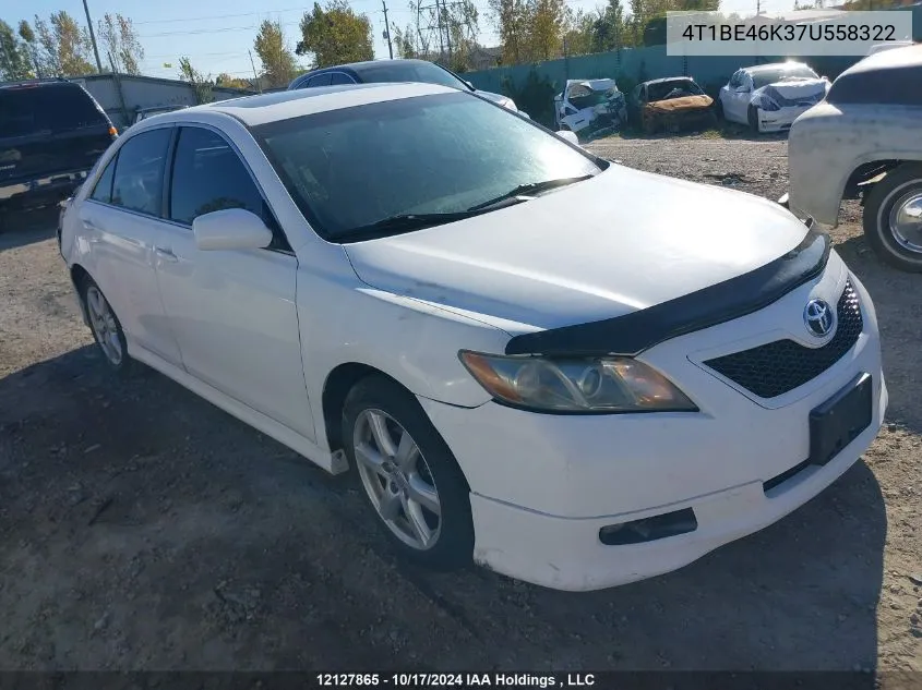 2007 Toyota Camry Le/Se VIN: 4T1BE46K37U558322 Lot: 12127865