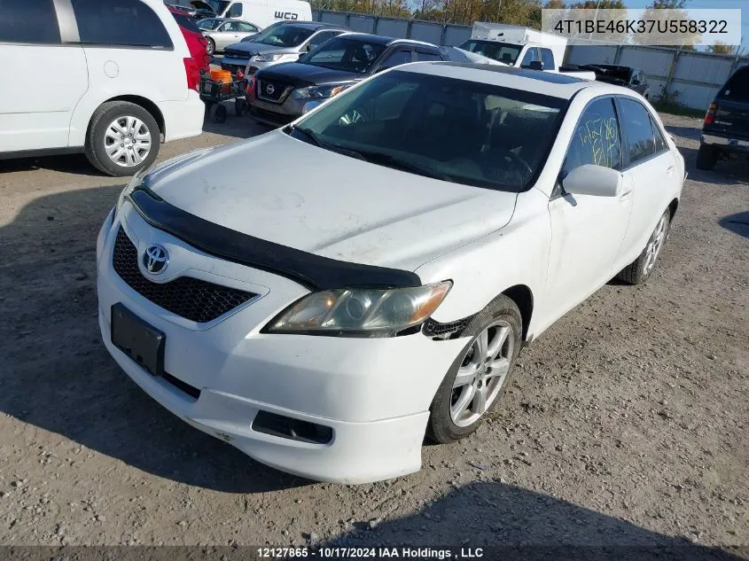 2007 Toyota Camry Le/Se VIN: 4T1BE46K37U558322 Lot: 12127865