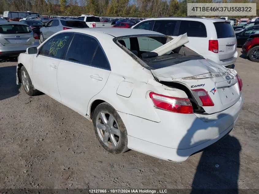 2007 Toyota Camry Le/Se VIN: 4T1BE46K37U558322 Lot: 12127865