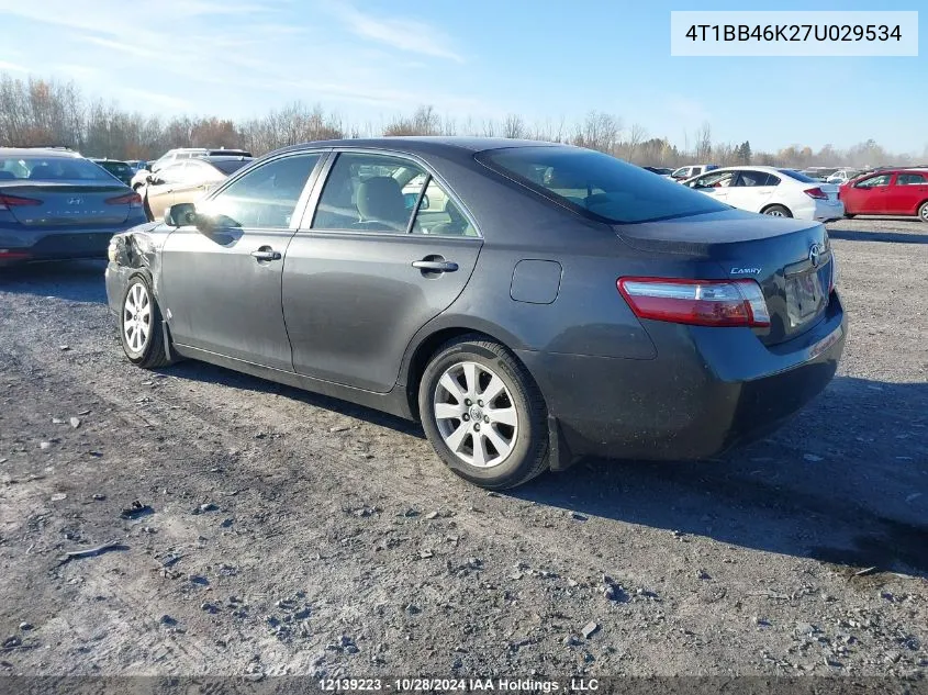 2007 Toyota Camry Hybrid VIN: 4T1BB46K27U029534 Lot: 12139223