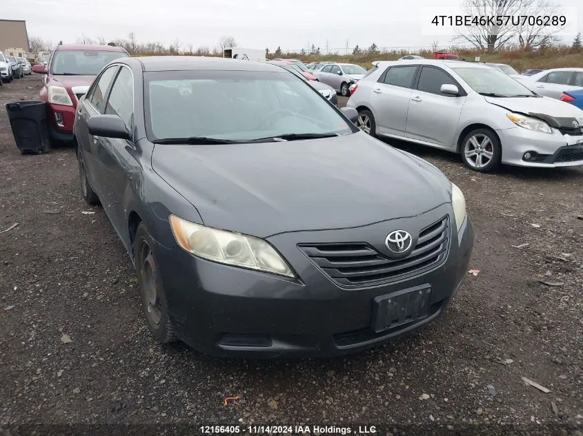 2007 Toyota Camry VIN: 4T1BE46K57U706289 Lot: 12156405