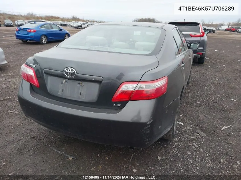 2007 Toyota Camry VIN: 4T1BE46K57U706289 Lot: 12156405