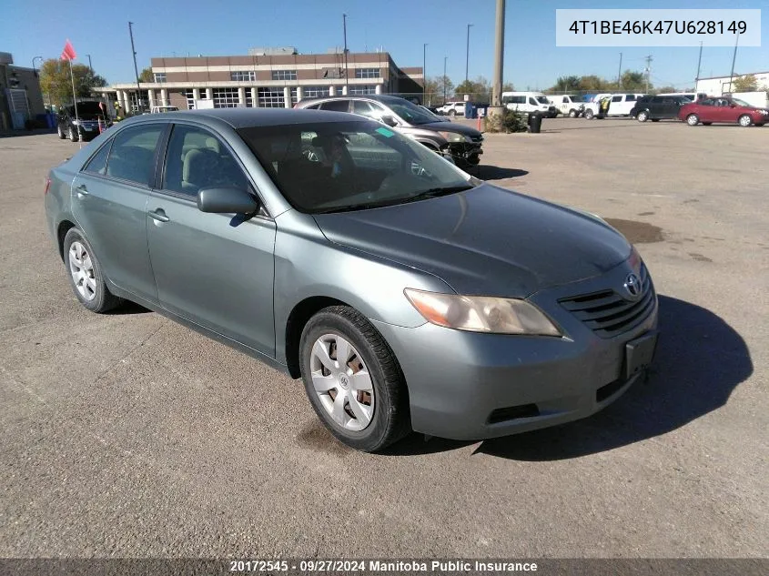 2007 Toyota Camry Se VIN: 4T1BE46K47U628149 Lot: 20172545