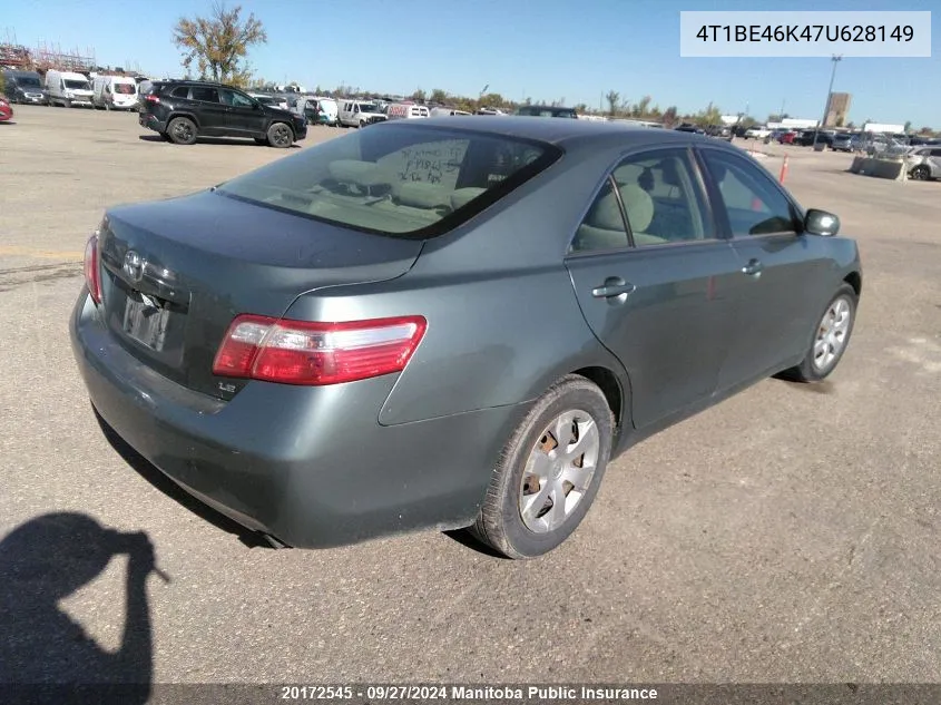 2007 Toyota Camry Se VIN: 4T1BE46K47U628149 Lot: 20172545