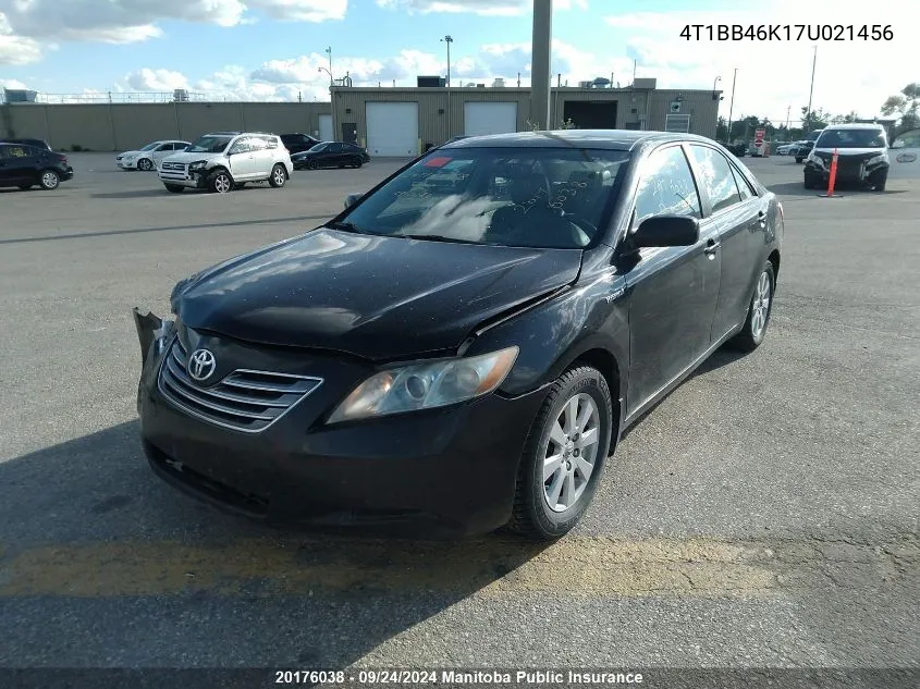 2007 Toyota Camry Hybrid VIN: 4T1BB46K17U021456 Lot: 20176038