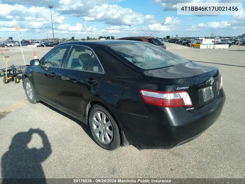 4T1BB46K17U021456 2007 Toyota Camry Hybrid