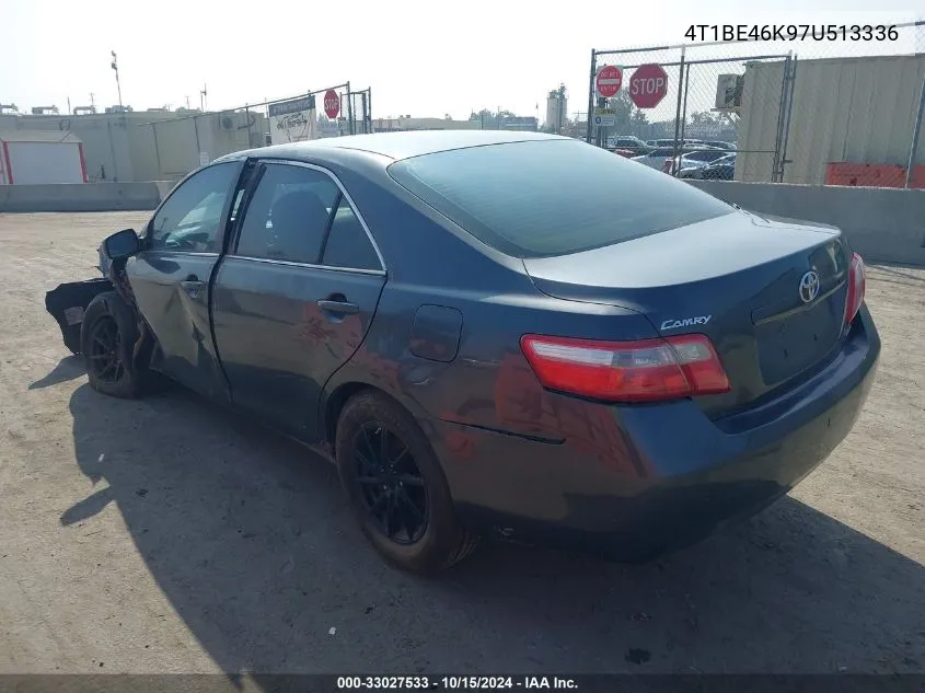 2007 Toyota Camry Le VIN: 4T1BE46K97U513336 Lot: 33027533