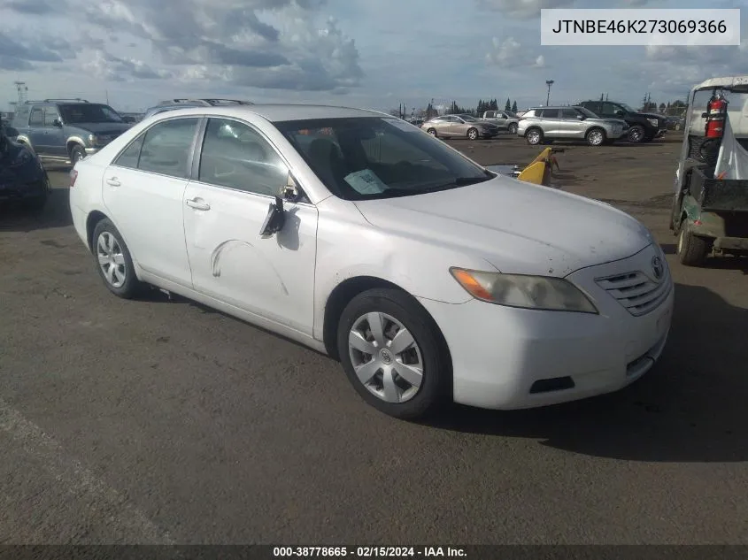 2007 Toyota Camry Ce VIN: JTNBE46K273069366 Lot: 38778665