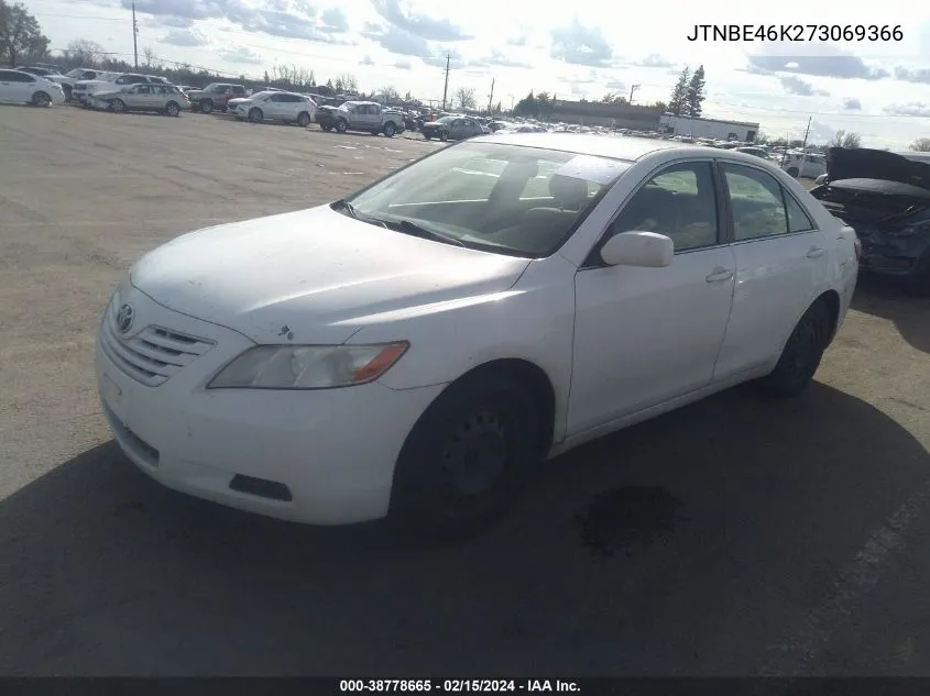 2007 Toyota Camry Ce VIN: JTNBE46K273069366 Lot: 38778665