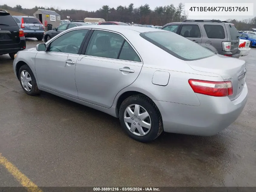 2007 Toyota Camry Le VIN: 4T1BE46K77U517661 Lot: 38891216