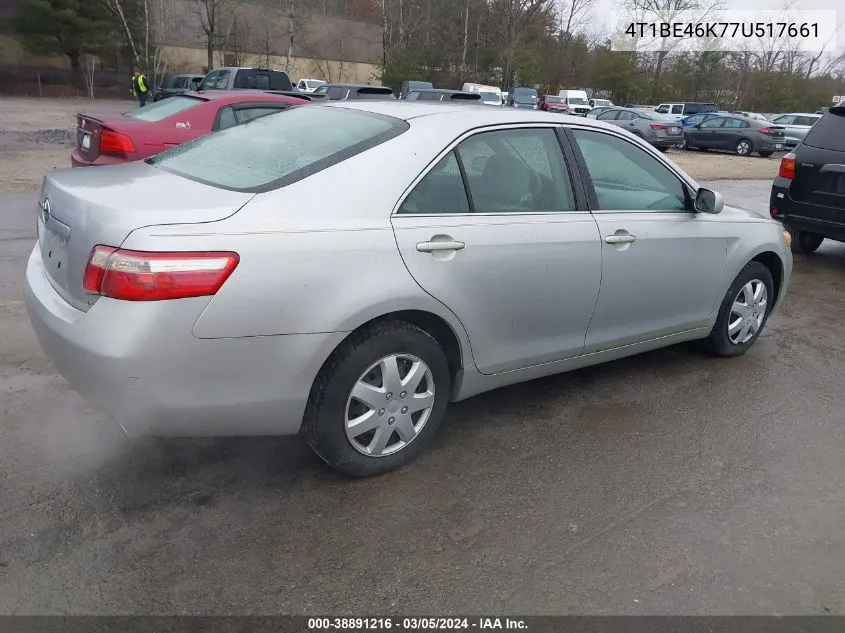 2007 Toyota Camry Le VIN: 4T1BE46K77U517661 Lot: 38891216