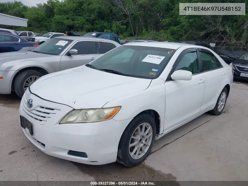 2007 Toyota Camry Le VIN: 4T1BE46K97U548152 Lot: 39327396