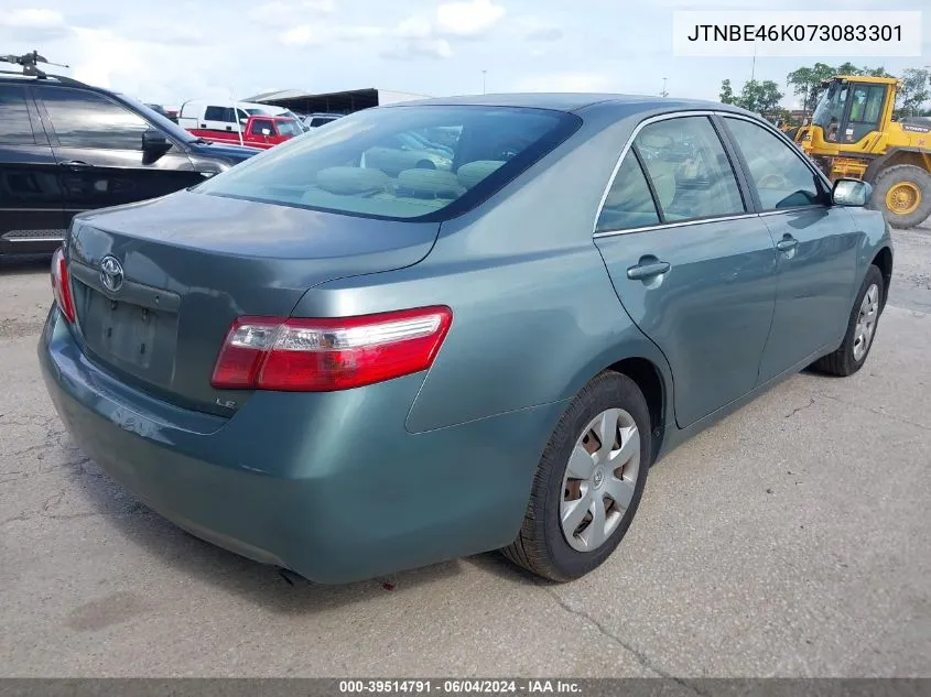 2007 Toyota Camry Le VIN: JTNBE46K073083301 Lot: 39514791