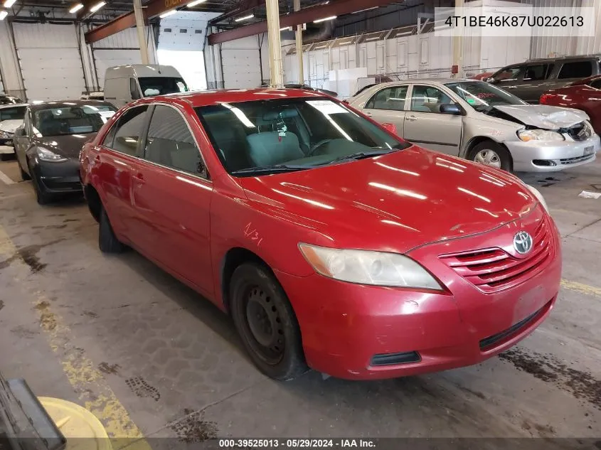 4T1BE46K87U022613 2007 Toyota Camry Le