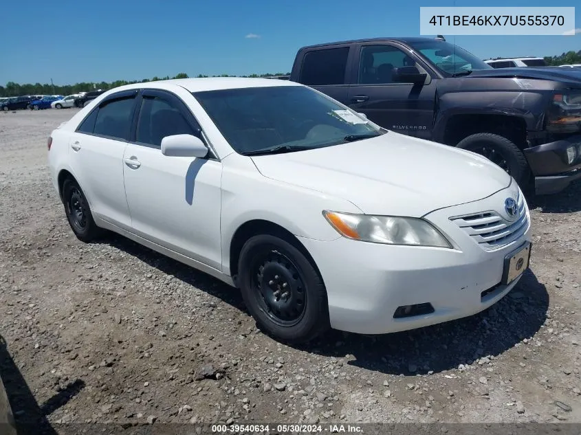 2007 Toyota Camry Le VIN: 4T1BE46KX7U555370 Lot: 39540634