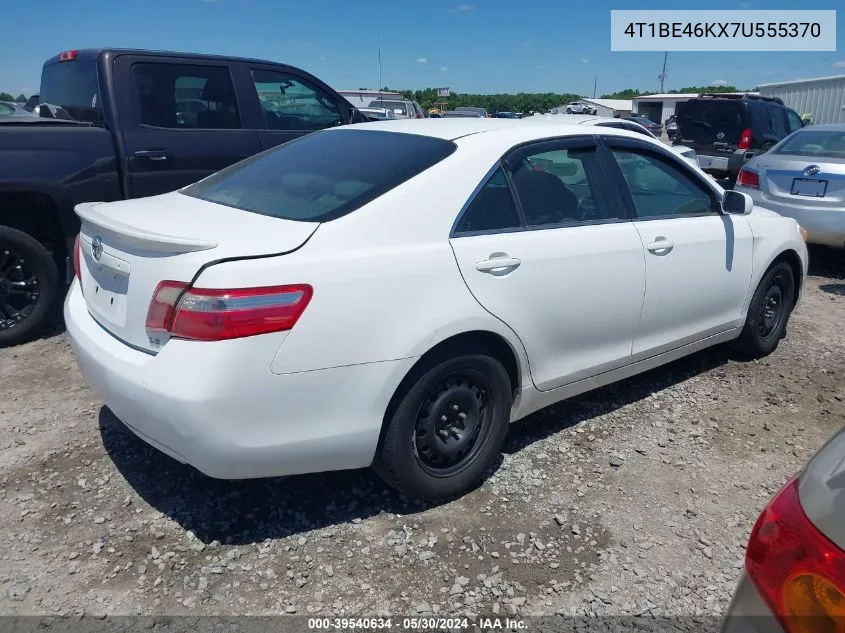 2007 Toyota Camry Le VIN: 4T1BE46KX7U555370 Lot: 39540634