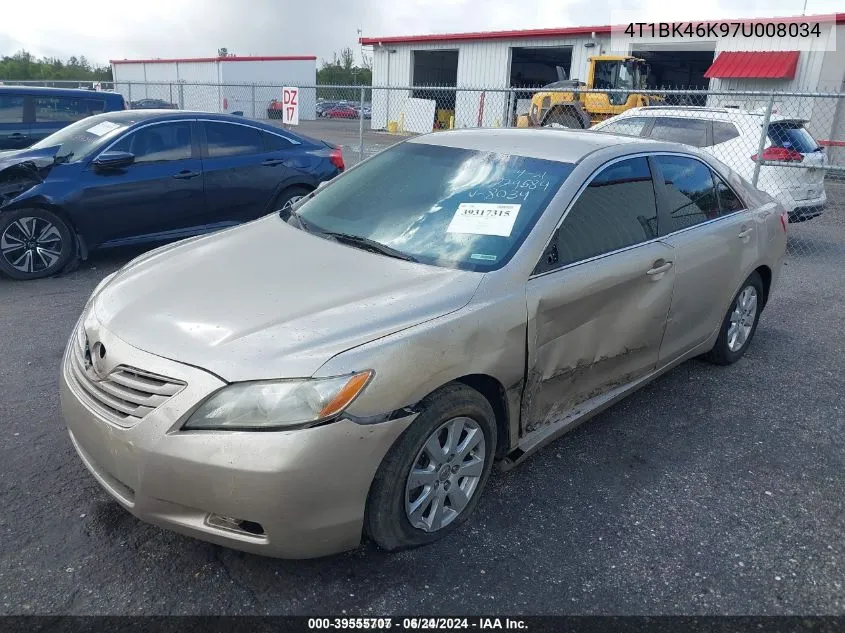 4T1BK46K97U008034 2007 Toyota Camry Le V6