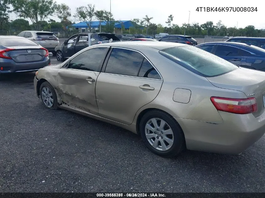 2007 Toyota Camry Le V6 VIN: 4T1BK46K97U008034 Lot: 39555707