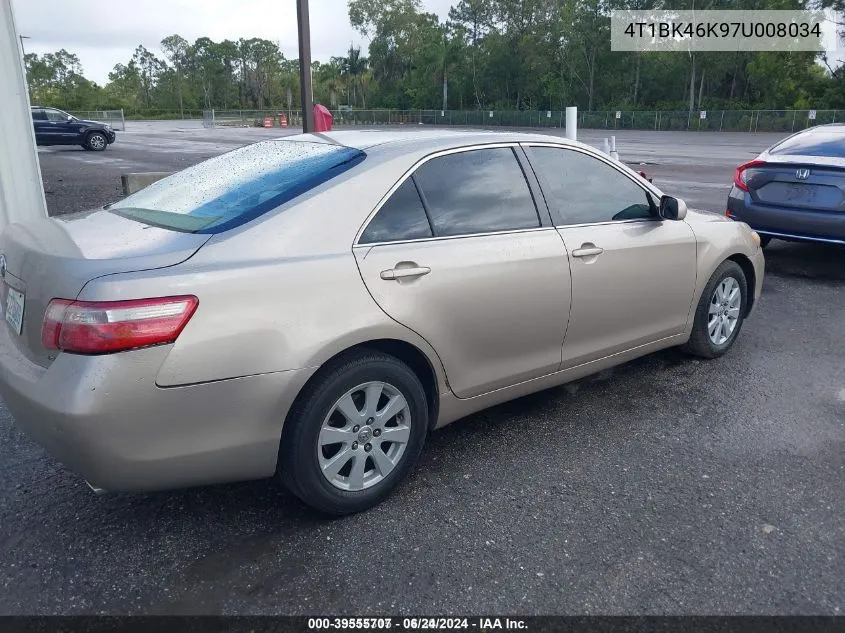 4T1BK46K97U008034 2007 Toyota Camry Le V6