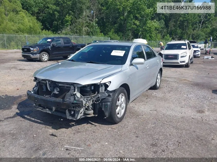 2007 Toyota Camry Le VIN: 4T1BE46K37U166988 Lot: 39602631