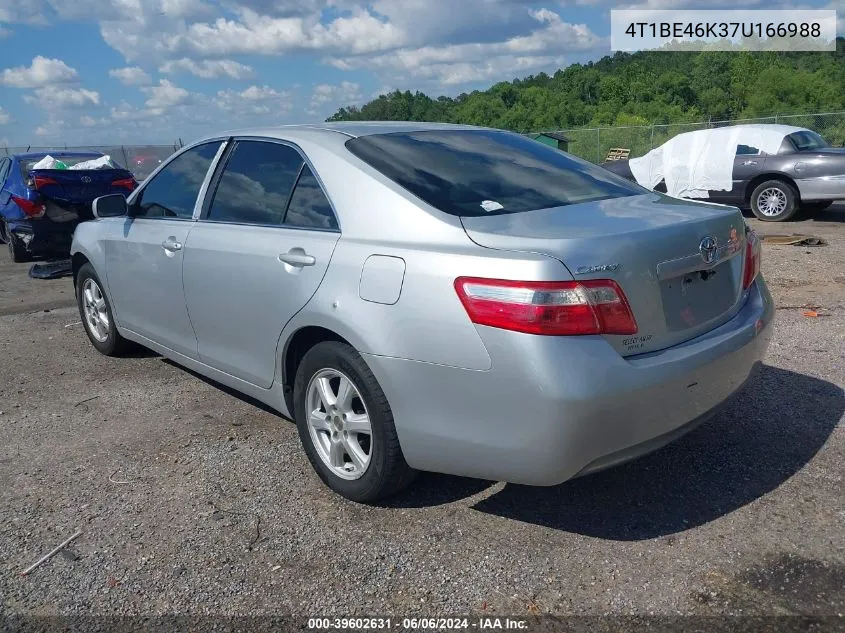 4T1BE46K37U166988 2007 Toyota Camry Le