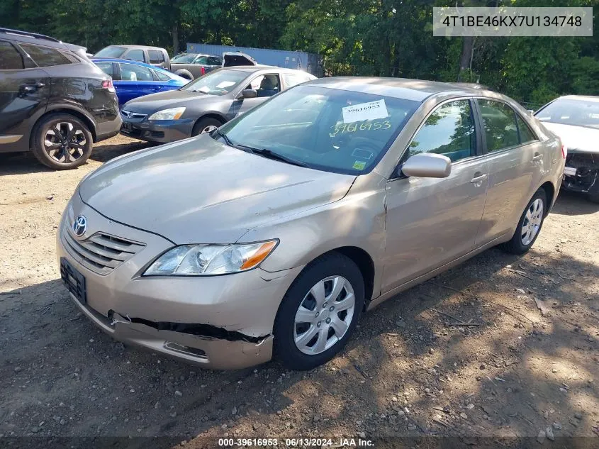 2007 Toyota Camry Le VIN: 4T1BE46KX7U134748 Lot: 39616953