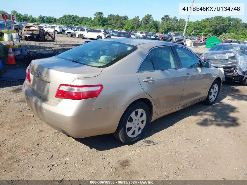 2007 Toyota Camry Le VIN: 4T1BE46KX7U134748 Lot: 39616953