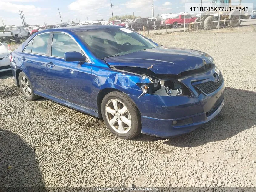 4T1BE46K77U145643 2007 Toyota Camry Se