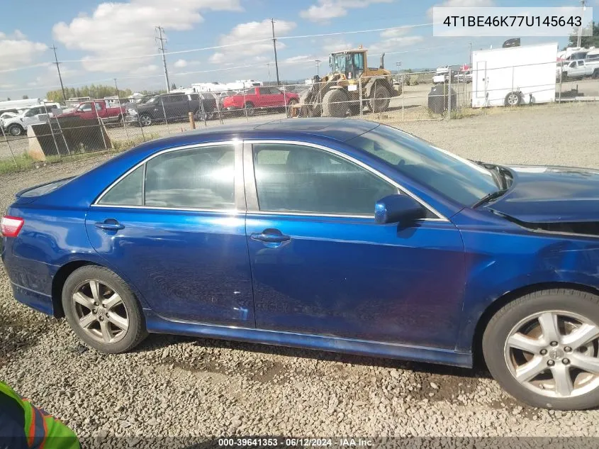 4T1BE46K77U145643 2007 Toyota Camry Se