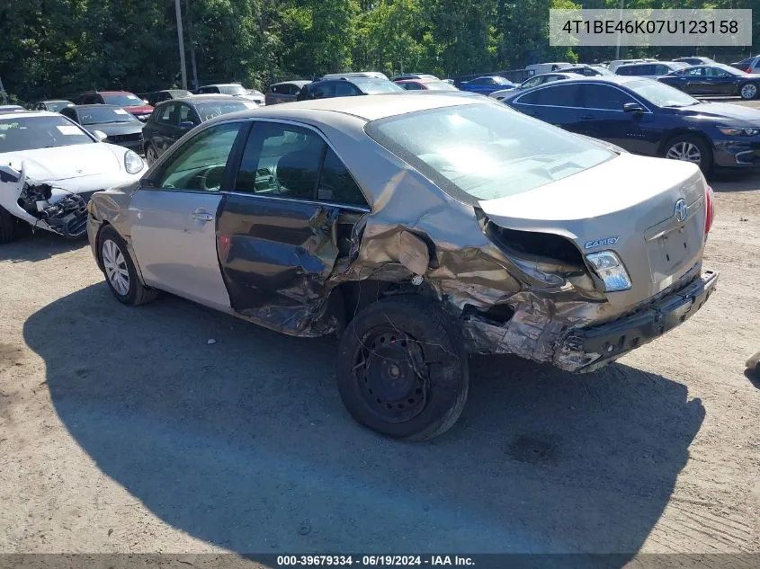 4T1BE46K07U123158 2007 Toyota Camry Le