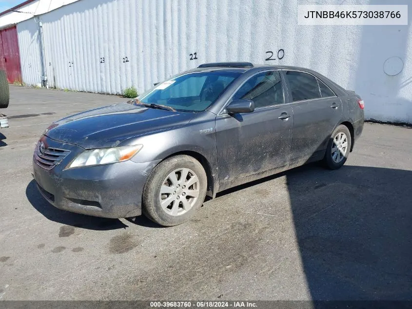 2007 Toyota Camry Hybrid VIN: JTNBB46K573038766 Lot: 39683760