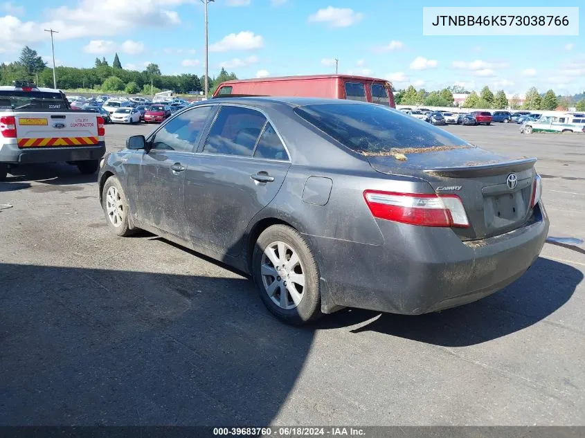 2007 Toyota Camry Hybrid VIN: JTNBB46K573038766 Lot: 39683760