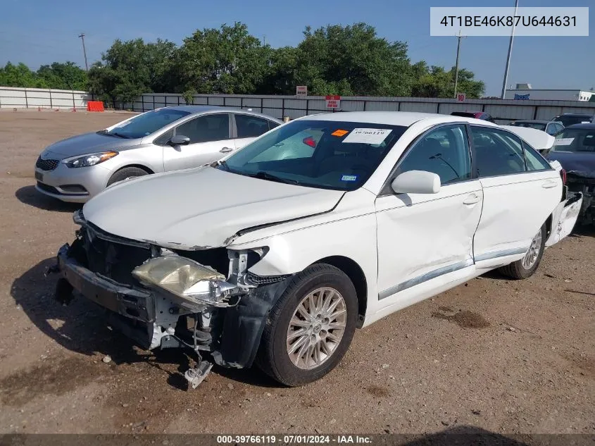 4T1BE46K87U644631 2007 Toyota Camry Le