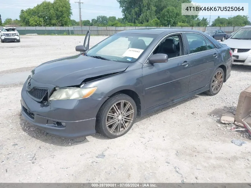 2007 Toyota Camry Se V6 VIN: 4T1BK46K67U525064 Lot: 39799081