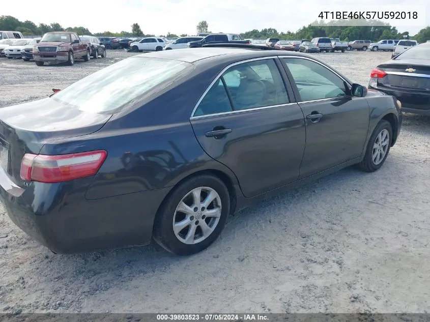 2007 Toyota Camry Le VIN: 4T1BE46K57U592018 Lot: 39803523